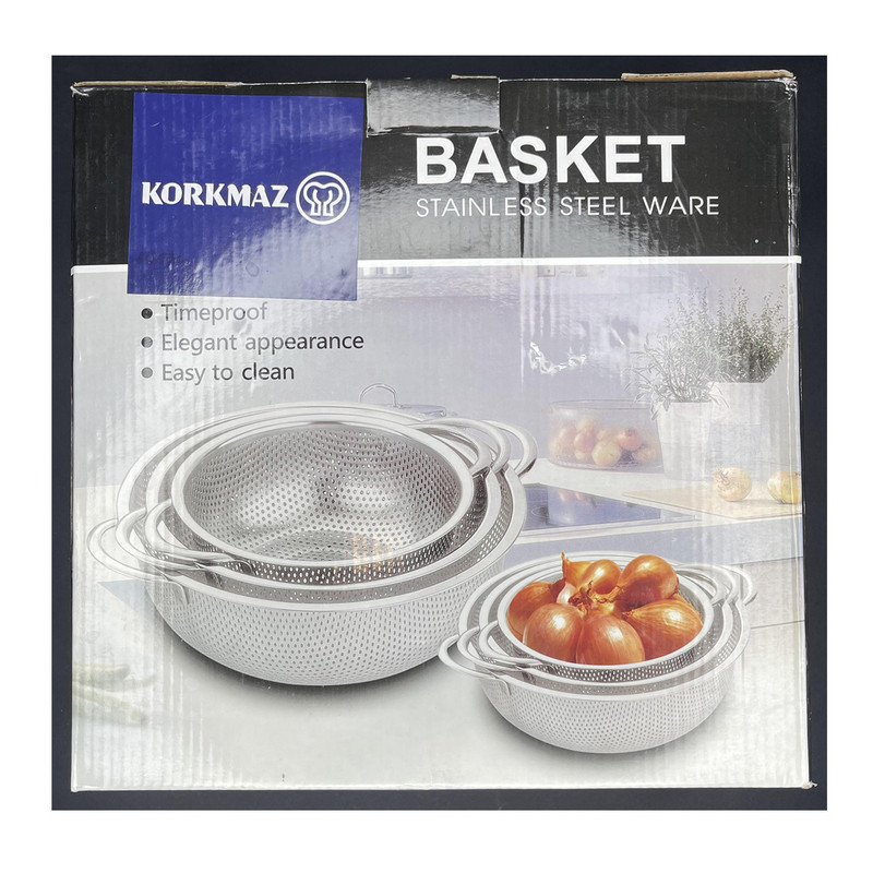 آبکش کرکماز مدل BASKET مجموعه 6 عددی