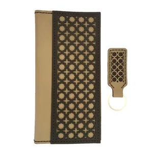 ست کیف پول و جاکلیدی چرمی چرم لنگر مدل L108