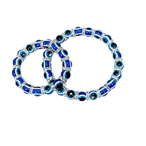 دستبند زنانه مدل مادر و دختر طرح چشم و نظر مجموعه 2 عددی