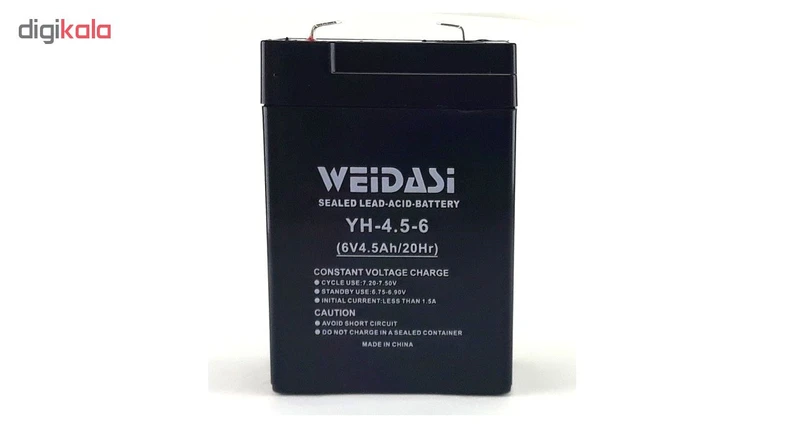 عکس شماره 3 : باتری یو پی اس 6 ولت 4.5 آمپر ویداسی مدل yh-4.5-6