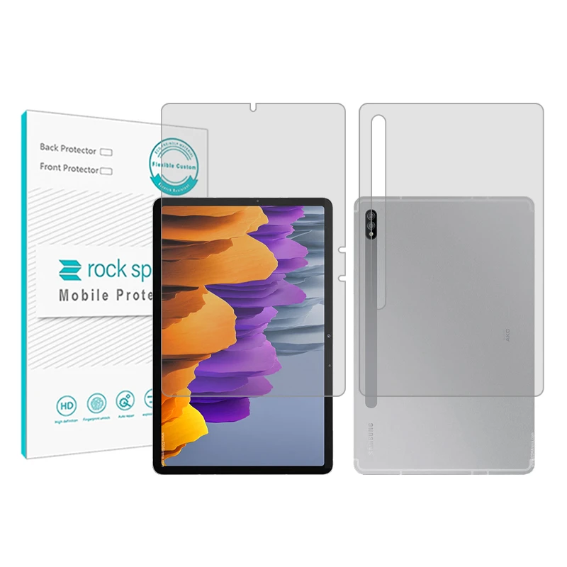 محافظ صفحه نمایش شفاف راک اسپیس مدل Hygel مناسب برای تبلت سامسونگ Galaxy Tab S7 PLus به همراه محافظ پشت تبلت