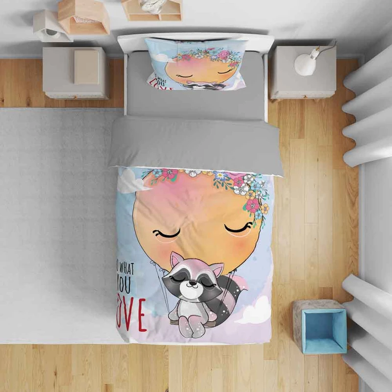 سرویس روتختی نوپه هوم مدل کارتونی T5822 یک نفره 5 تکه