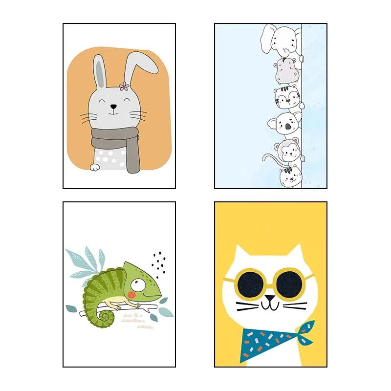 تابلو شاسي کارنيکا طرح کودکان کد 27178 مجموعه 4 عددی