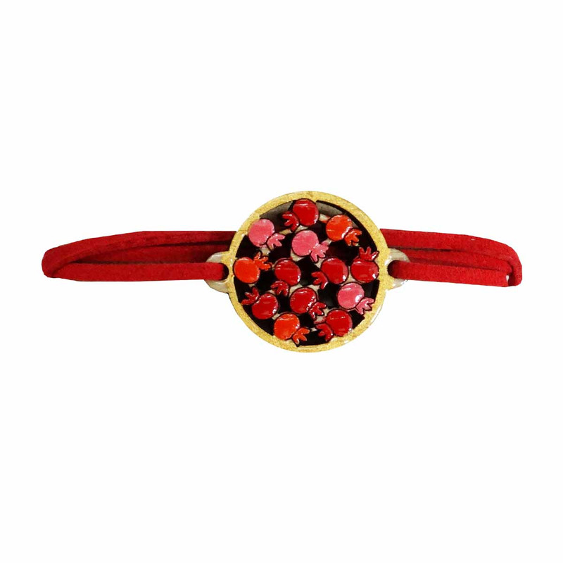 دستبند دخترانه مدل چرمی طرح انار مرواریدی کد 1 دستبند دخترانه مدل چرمی طرح انار مرواریدی کد 1