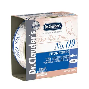 کنسرو غذای گربه نابالغ دکتر کلادر مدل Best Filet Kitten No.09 طعم ماهی وزن 70 گرم