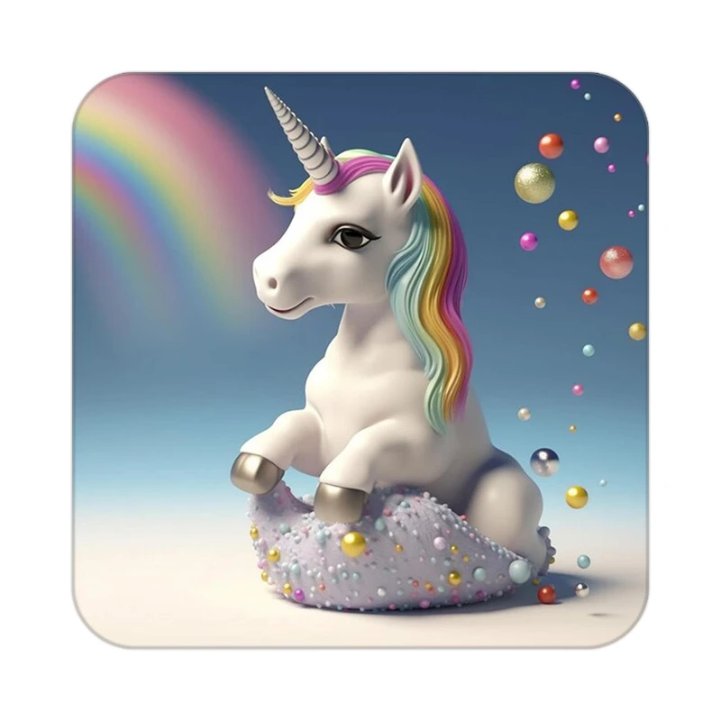 زیر لیوانی کاکتی طرح اسب تک شاخ و یونیکورن مدل mp29152