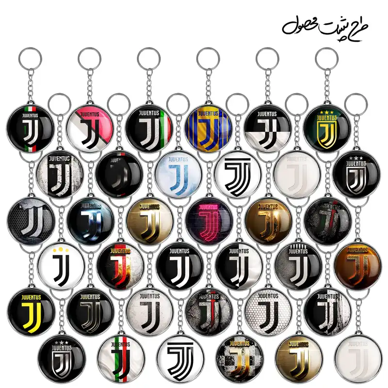 جاکلیدی خندالو طرح باشگاه یوونتوس مدل دوطرفه کد 121 مجموعه 36 عددی