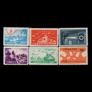 تمبر یادگاری مدل خارجی مجموعه 6 عددی 