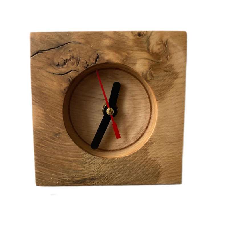 ساعت رومیزی چوبی مدل هاتفا