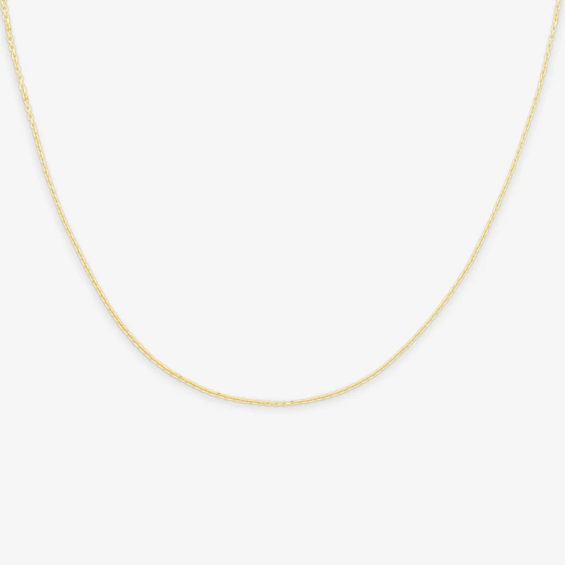 گردنبند طلا کم اجرت 18 عیار زنانه با زنجیر حلقه ای (فلامینگو) ناریا مدل فلامینگو