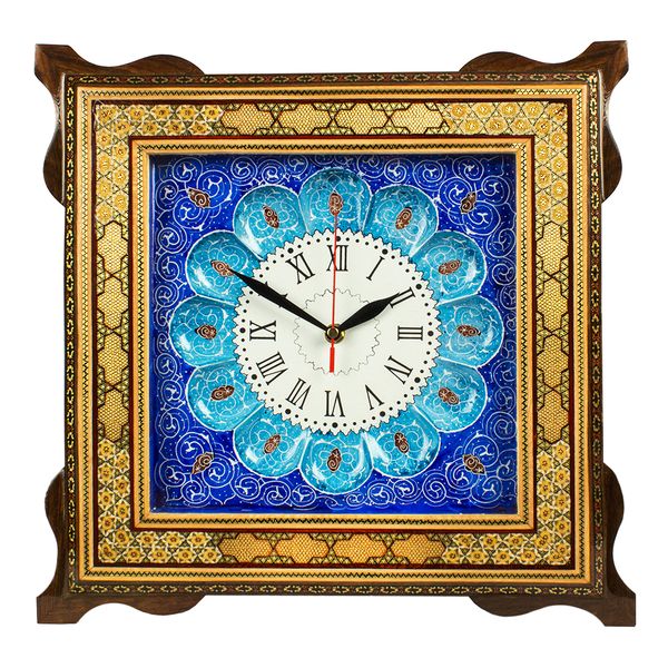 ساعت دیواری خاتم کاری کد 40-9 ساعت دیواری خاتم کاری کد 40-9