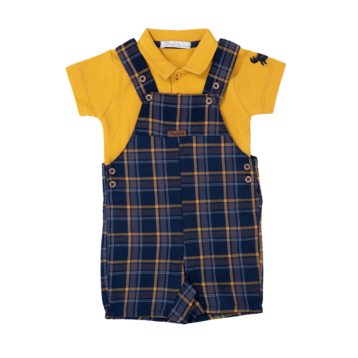 ست پولوشرت و سرهمی نوزادی فیورلا مدل 21040