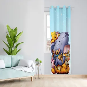  پرده مدل کارتون پو مخمل پانچی کد 4457 سایز 140x200 سانتی متر