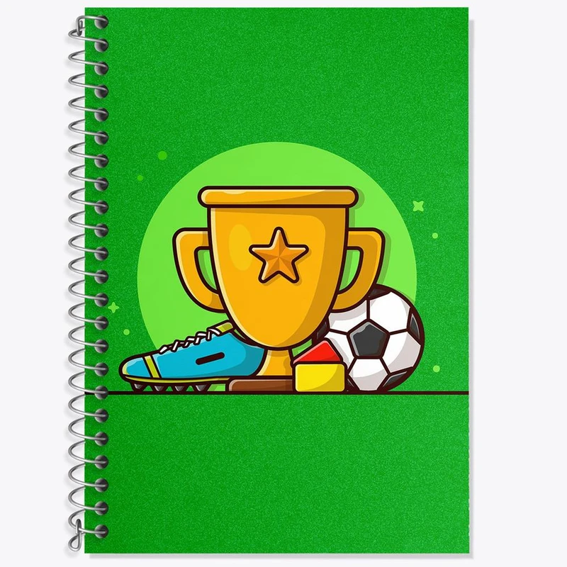 دفتر زبان 50 برگ خندالو مدل دو خط طرح فوتبال کد 10021