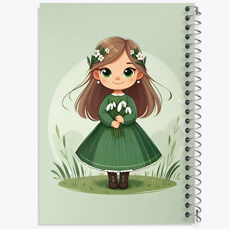 دفتر لیست خرید 50 برگ خندالو طرح دخترانه کیوت کد F7855