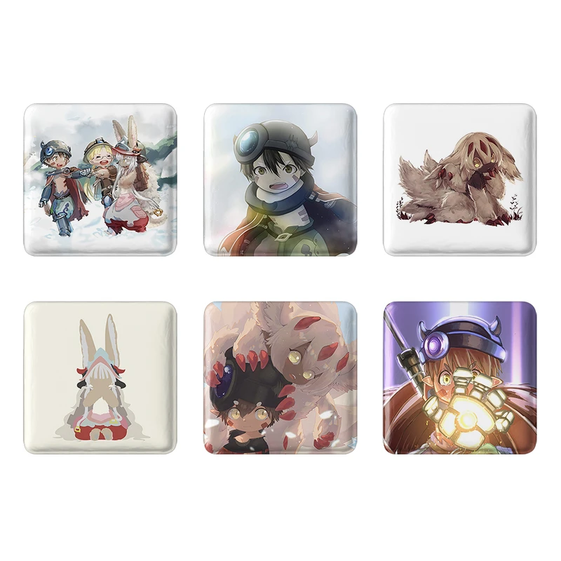 مگنت خندالو طرح انیمه ساخته شده در پرتگاه Made in Abyss کد 1345A مجموعه 6 عددی