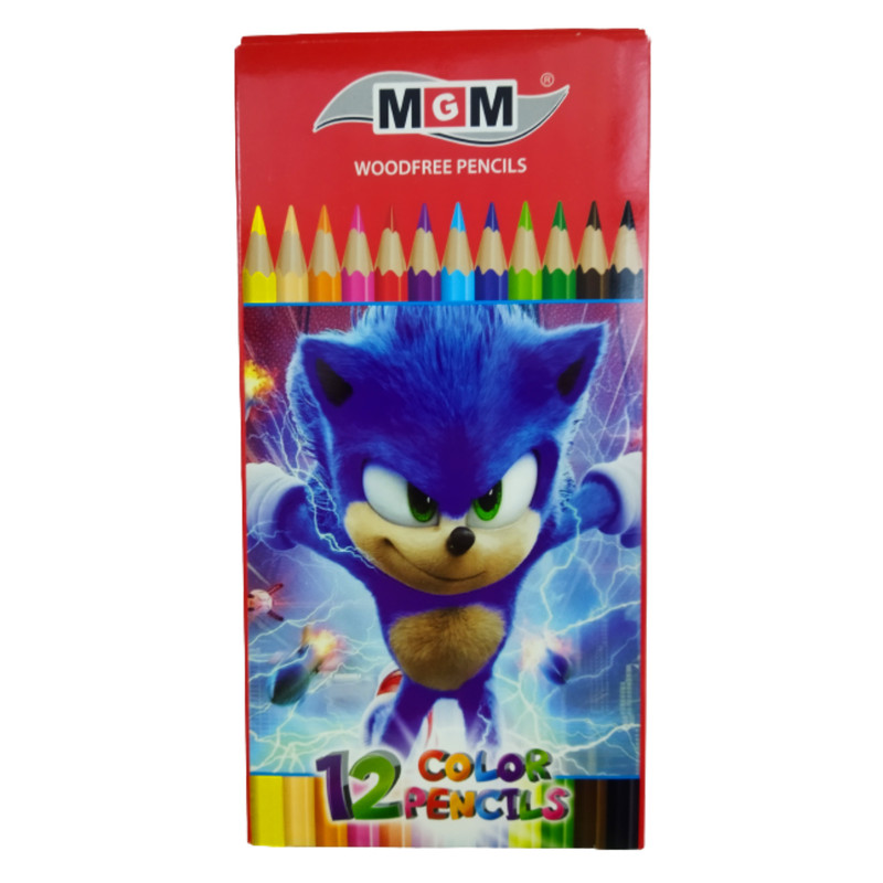 مداد رنگی 12 رنگ ام جی ام مدل سونیک
