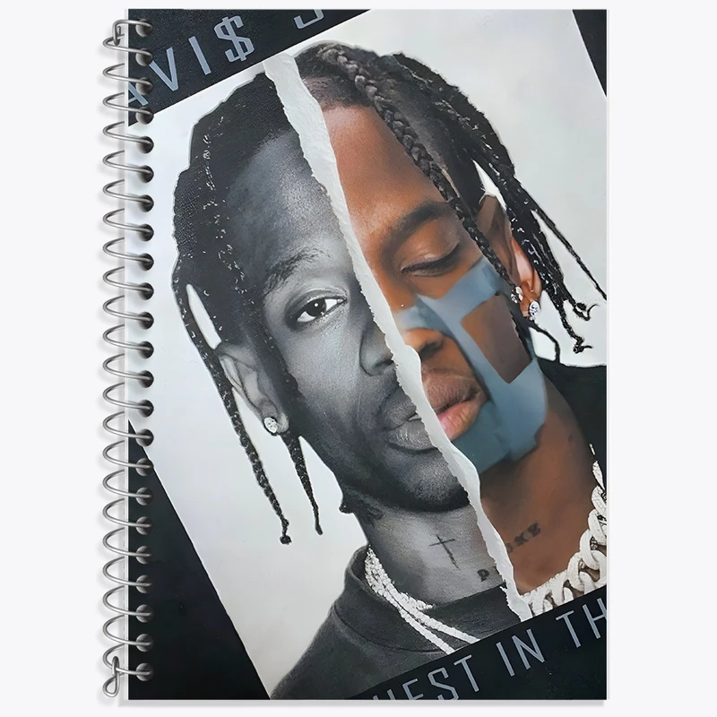 دفتر لغت 50 برگ خندالو طرح تراویس اسکات (Travis Scott) کد F6890