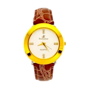 ساعت مچی عقربه‌ای مردانه مدل موتور ژاپن بند چرمی Rom 12