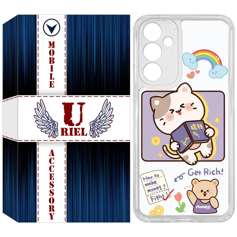کاور یوریل مدل Clear کد 12 طرح گربه مناسب برای گوشی موبایل سامسونگ Galaxy A54