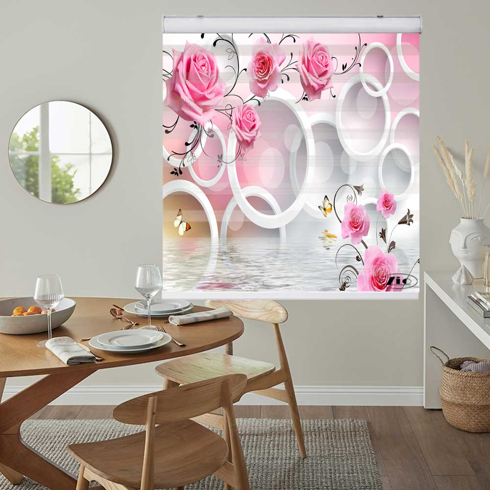 پرده زبرا زیو کد 3D1269 سایز 150x150 سانتی متر