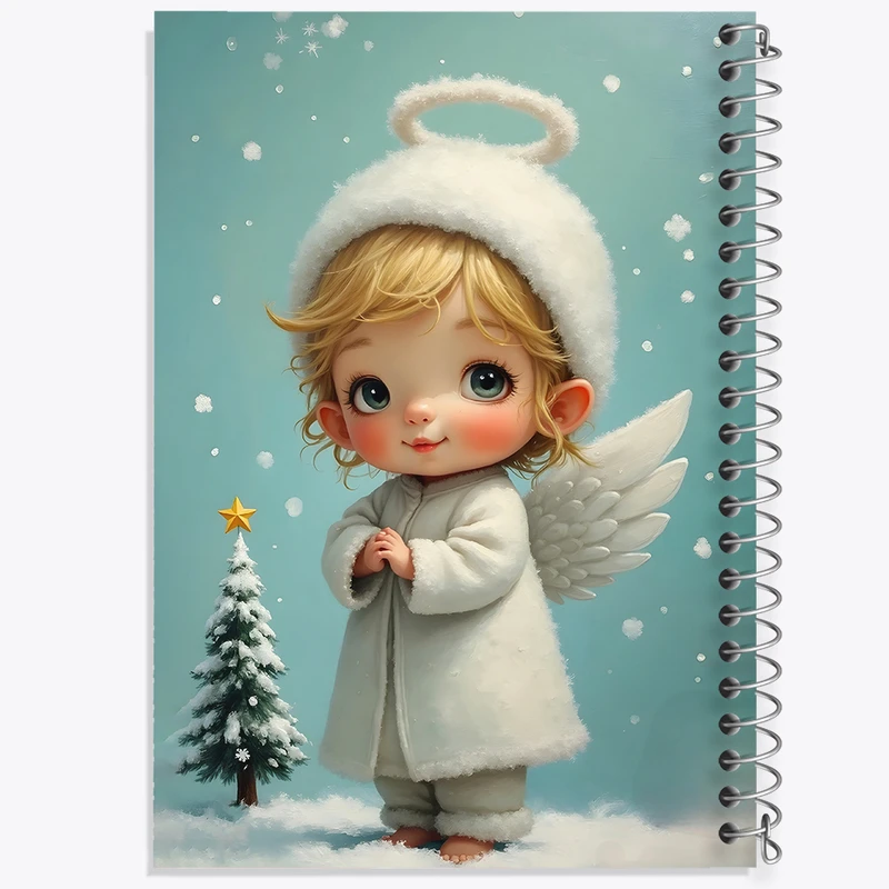 دفتر شطرنجی 50 برگ خندالو طرح فرشته ی کیوت کد F8261