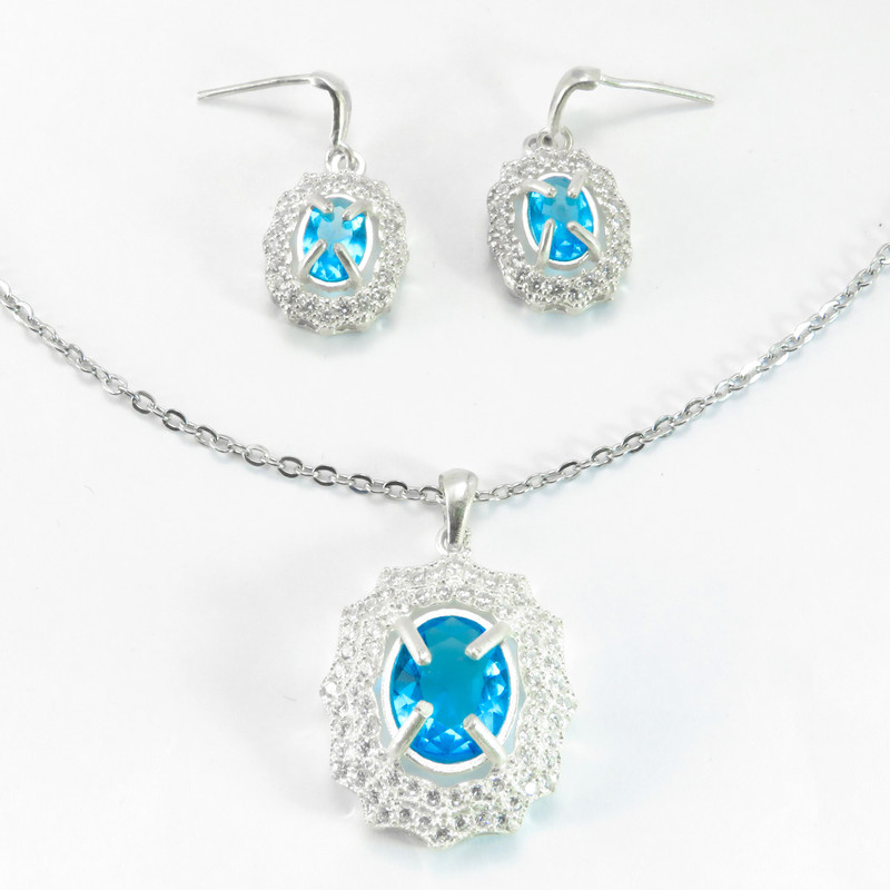 نیم ست نقره زنانه کد AV141