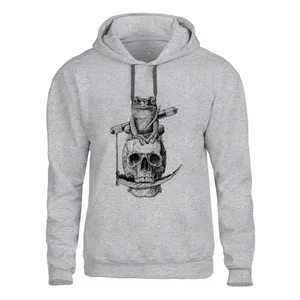 هودی مردانه مدل SKULL  کد 193 رنگ طوسی