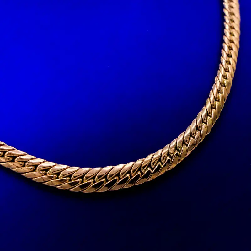 گردنبند طلا 18 عیار زنانه مدل حصیری کونیک