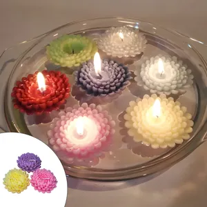 شمع شناور مدل گل داودی بسته 3 عددی