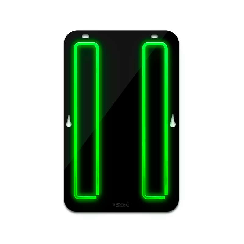 چراغ دیواری نئون دیزاین طرح Pause-BL_GR