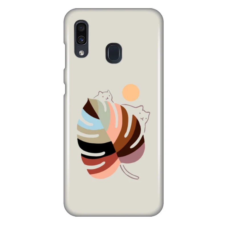 کاور طرح گربه و برگ کد DIMO-014 مناسب برای گوشی موبایل سامسونگ Galaxy A30 / Galaxy A20