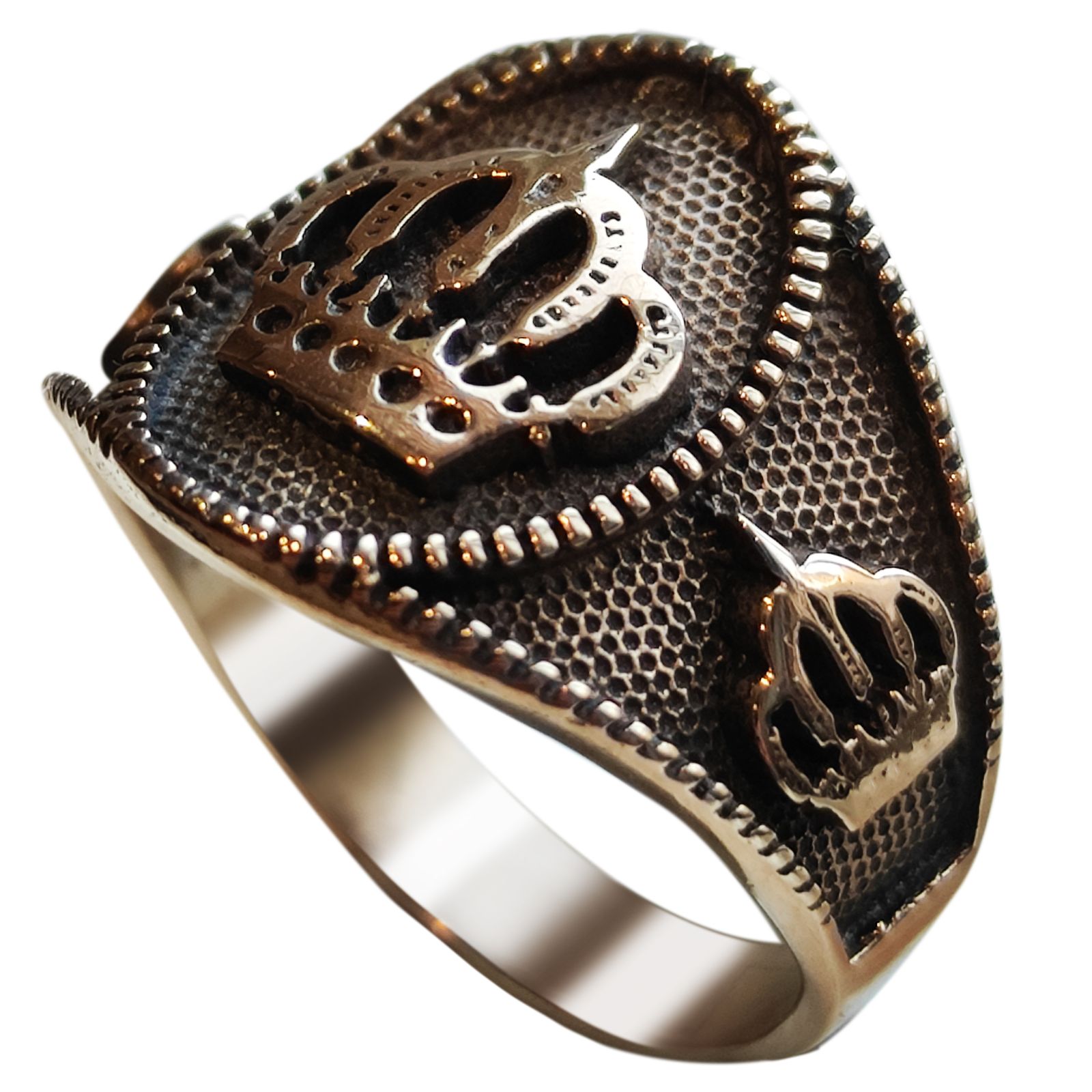 انگشتر مردانه طرح تاج کد AR79 - - 6