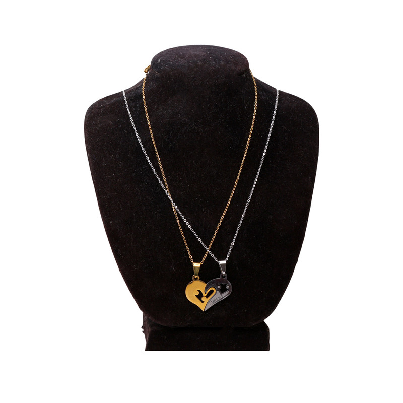 گردنبند دخترانه مدل دوستی کد 803 مجموعه دو عددی