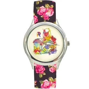 ساعت مچی عقربه ای زنانه مدل بند پارچه ای کد 4301