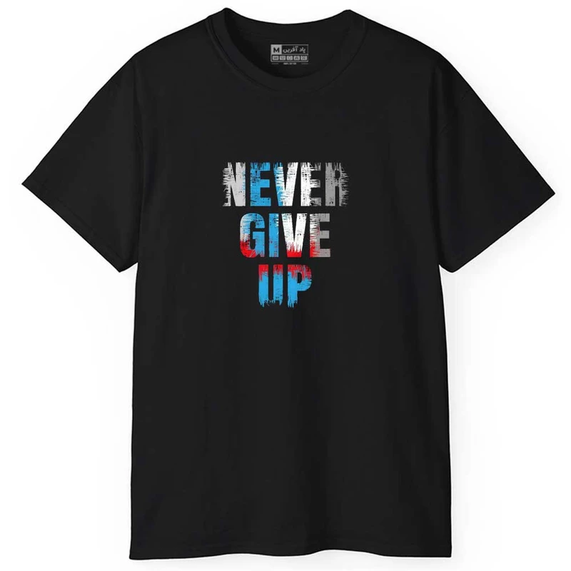 تی شرت آستین کوتاه مردانه پاد آفرین مدل متن انگیزشی کد 0184