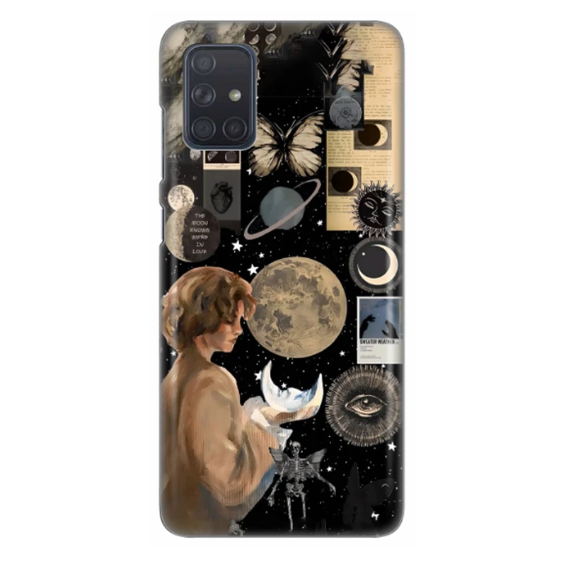کاور طرح دختر وماه کد DIMO-059 مناسب برای گوشی موبایل سامسونگ Galaxy A31