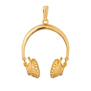 آویز گردنبند طلا 18 عیار زنانه کاکامی مدل هدفون کد 203