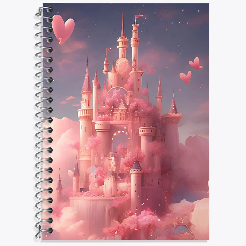 دفتر نت موسیقی 50 برگ خندالو طرح خانه ی صورتی کیوت کد N3058