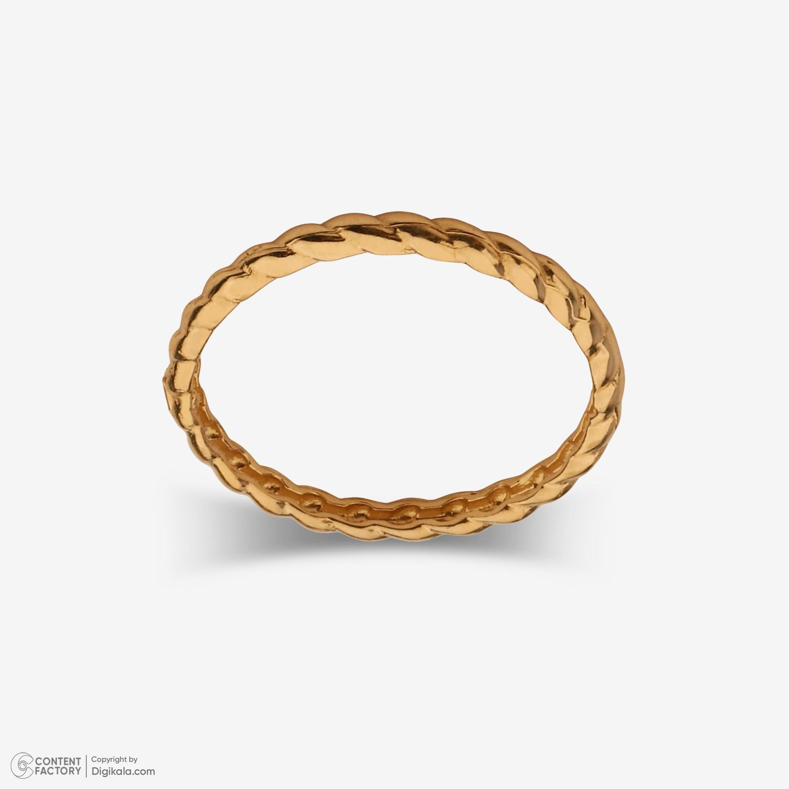 انگشتر طلا 18 عیار زنانه حافا گلد مدل r010 سایز 53 -  - 7