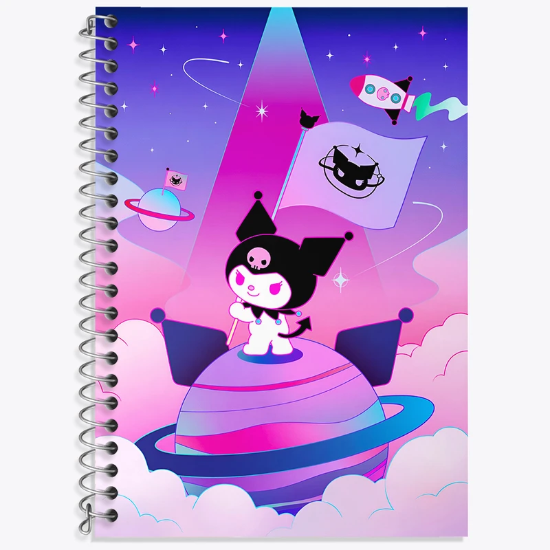 دفتر لغت 50 برگ خندالو طرح کرومی (Kuromi) کد N4821