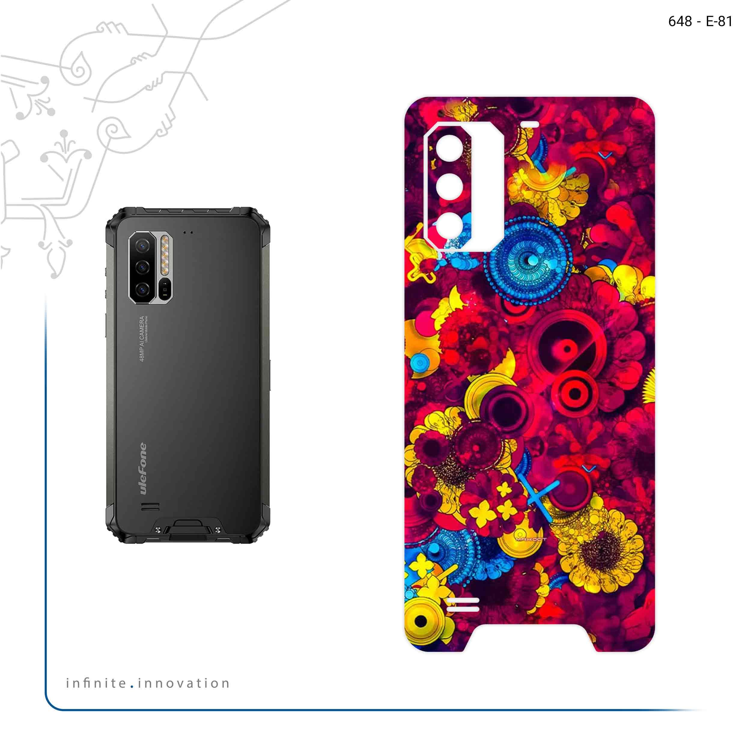 برچسب پوششی ماهوت مدل Vector Flower Garden Digital Art مناسب برای گوشی موبایل یولفون Armor 7