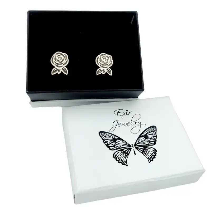 گوشواره نقره زنانه طرح گل