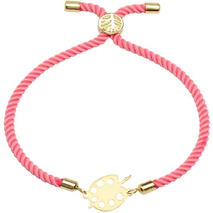 دستبند طلا 18 عیار زنانه الن نار مدل پالت نقاشي 1707