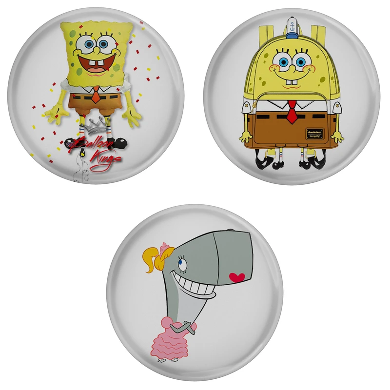 پیکسل مدل S3-34 طرح کارتون باب اسفنجی و پرل خرچنگ مجموعه 3 عددی