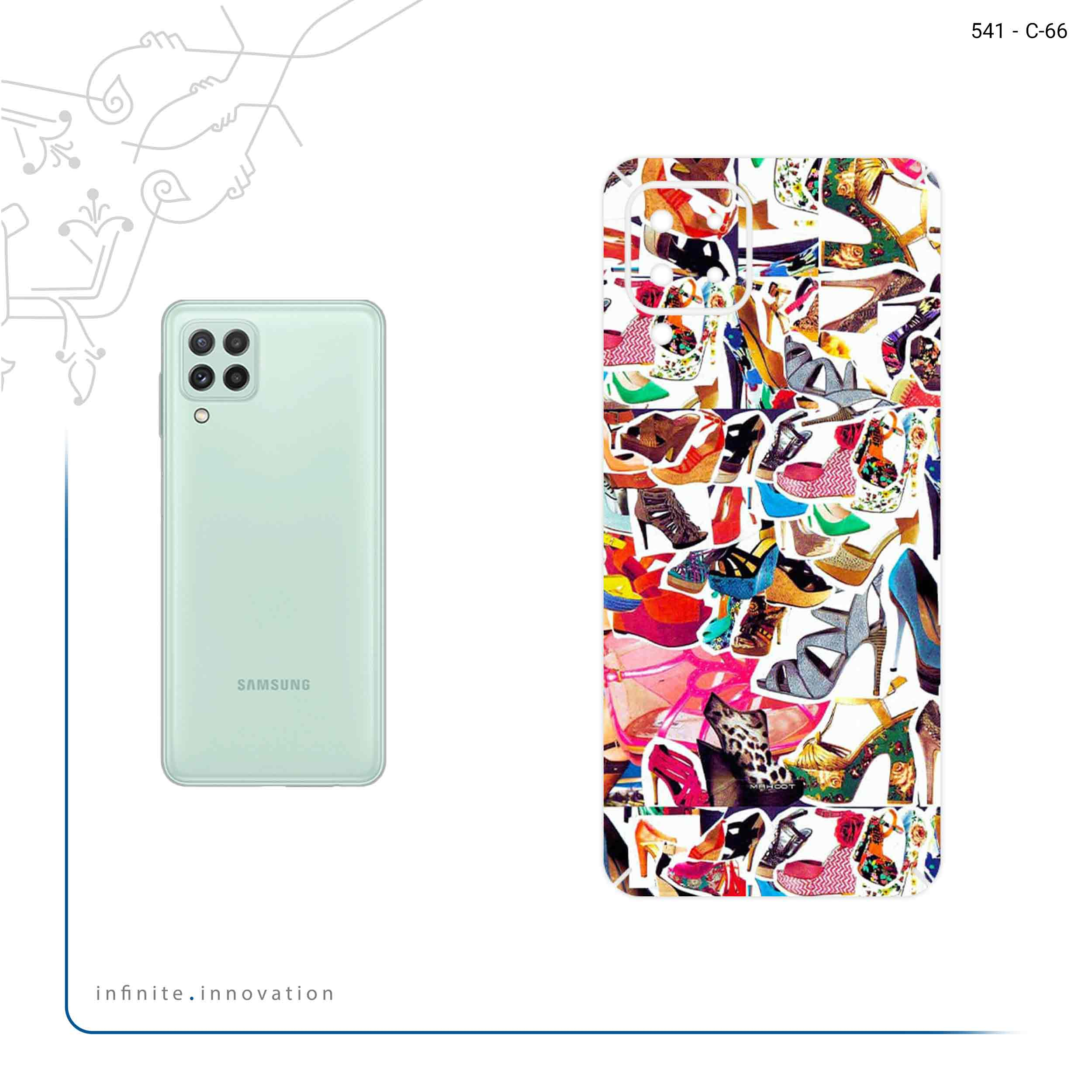 برچسب پوششی ماهوت مدل Collage of High heel Shoes مناسب برای گوشی موبایل سامسونگ Galaxy A22 4G