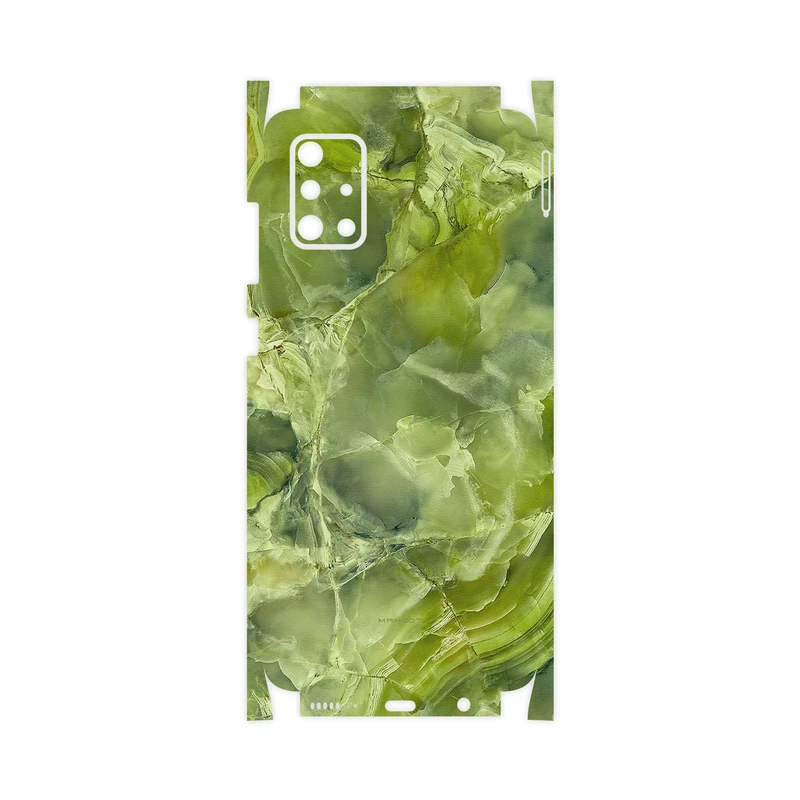 برچسب پوششی ماهوت مدل Green Crystal Marble-FullSkin مناسب برای گوشی موبایل سامسونگ Galaxy A71