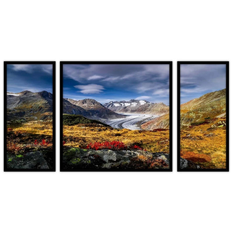 تابلو بکلیت طرح منظره طبیعت مدل B-bu3125 مجموعه 3 عددی