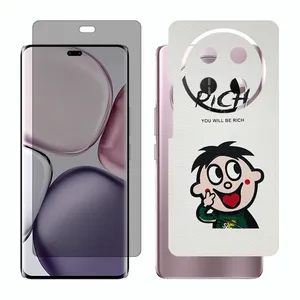 Glass Together model privacy screen protector suitable for Honor X9c mobile phone with back cover sticker