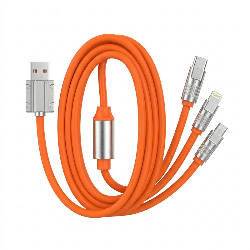 کابل تبدیل USB به لایتنینگ/USB-C/Micro USB لیون مدل 120W طول 1 متر